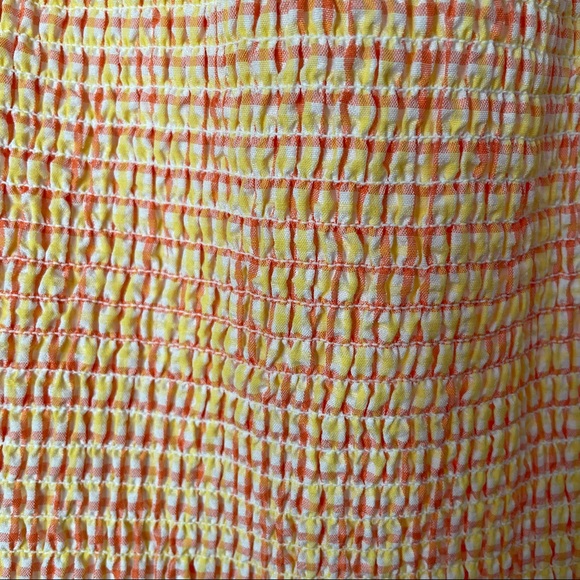 Smocked plaid Ruffle Cropped Tank - Picture 2 of 7